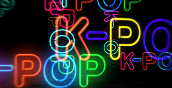 k-pop korea music neon symbol 3d flight